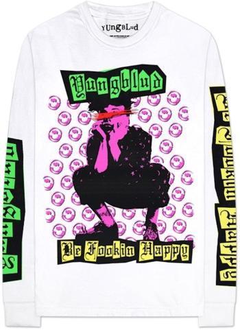 Yungblud Tričko Unisex Long Sleeved Tee Punker (Arm & Back Print) White M