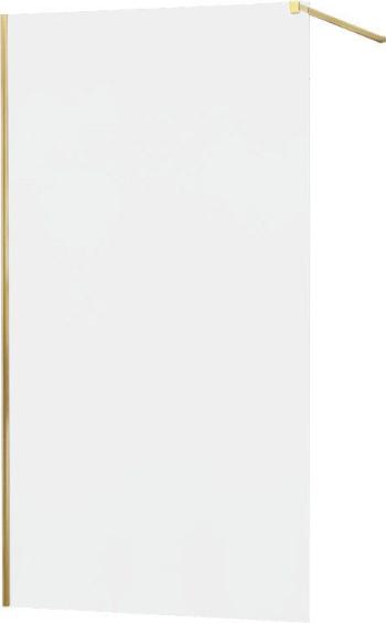 MEXEN/S - KIOTO Sprchová zástena WALK-IN 100x200 cm 8 mm, zlatá, matné sklo 800-100-101-50-30