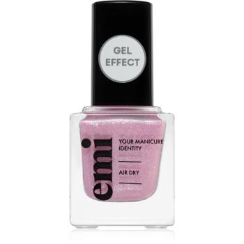 emi E.MiLac Gel Effect Ultra Strong lak na nechty s gélovým efektom bez použitia UV/LED lampy odtieň Tinsel #131 9 ml