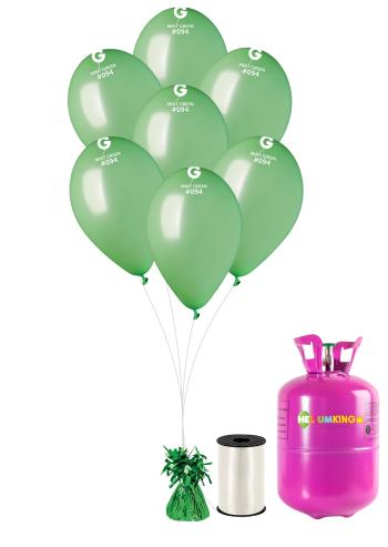 HeliumKing Hélium párty set so zelenými balónikmi 20 ks