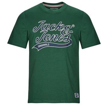 Jack & Jones  Tričká s krátkym rukávom JORTREVOR UPSCALE SS TEE CREW NECK  Zelená