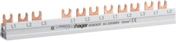 Hager KDN363F fázová lišta    3-pólové  63 A