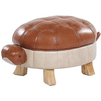 Hnedá stolička korytnačka TURTLE, 231428 (beliani_231428)