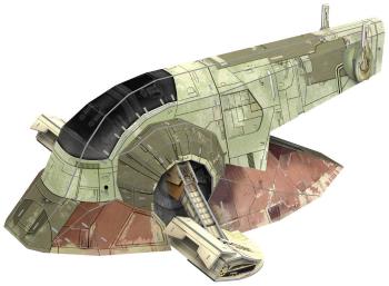 Kartónová stavebnica modelu Star Wars - The Mandalorian BOBA FETT&#39;S GUNSHIP™