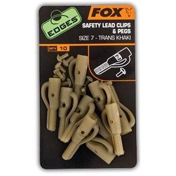 FOX Edges Lead Clip + Pegs Veľkosť 7 Trans Khaki 10+10ks (5055350240984)