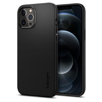 Spigen Thin Fit plastový kryt na iPhone 12 Pro Max, čierny (ACS01612)