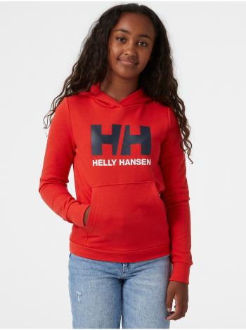 Červená detská mikina s kapucou HELLY HANSEN