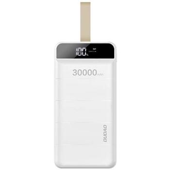 Dudao K8s+ 30 000 mAh, 3× USB + LED lampa, biela (DUD40738)