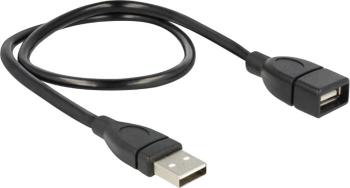 Delock #####USB-Kabel USB 2.0 #####USB-A Stecker, #####USB-A Buchse 50.00 cm čierna flexibilný kábel labutí krk