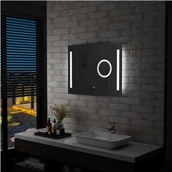 Kúpeľňové zrkadlo s LED svetlami a dotykovým senzorom 80 x 60 cm (144740)