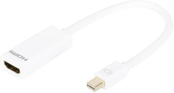 Digitus DB-340404-001-W HDMI / Mini-DisplayPort adaptér [1x mini DisplayPort zástrčka - 1x HDMI zásuvka] biela guľatý, d