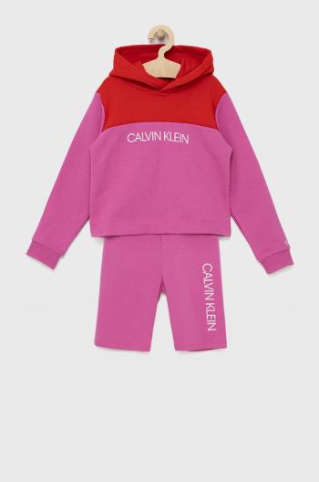 Detská súprava Calvin Klein Jeans ružová farba
