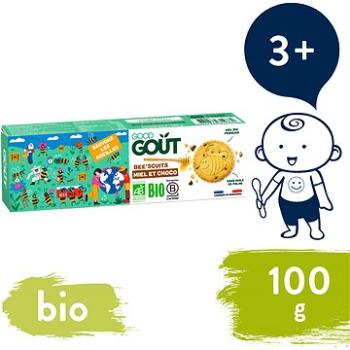 Good Gout BIO Bee´scuits, sušienky s medom a kúskami čokolády (100 g) (3760269312869)