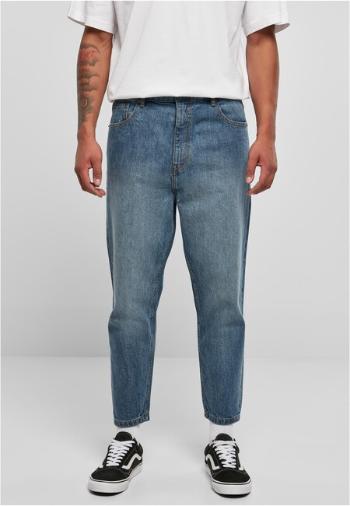 Urban Classics Cropped Tapered Jeans middeepblue - 34