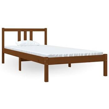Rám postele medovo hnedý masívne drevo 90 × 200 cm, 814872