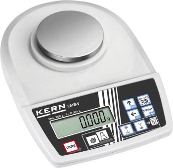 Kern EMB 200-3V EMB 200-3V váha na listy  Max. váživosť 0.2 kg Rozlíšenie 0.001 g 230 V, na batérie strieborná