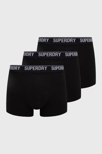Boxerky Superdry (3-pack) čierna farba