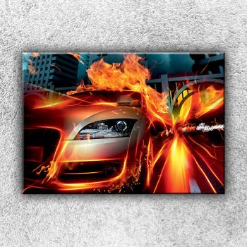 Foto na plátne Auto v plameňoch 1 50x35 cm