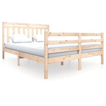 Rám postele masívne drevo 160 × 200 cm, 3100664