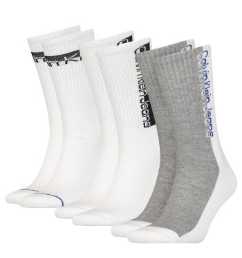 CALVIN KLEIN - 3PACK CK jeans athleisure biele pánske ponožky-UNI