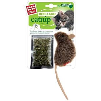 GiGwi Catnip myška so 3 vreckami výmen. náplní (846295070515)