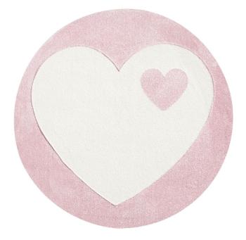 LIVONE Heart 18874-0 kruh priemer 133 cm biela ružová