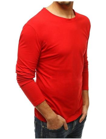 červené klasické tričko s dlhým rukávom vel. XL