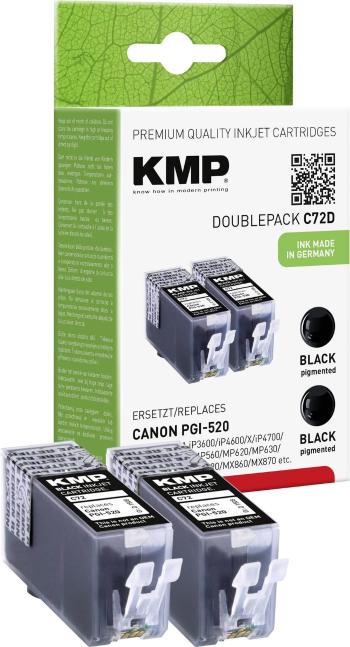 KMP Ink náhradný Canon PGI-520 kompatibilná Dual čierna C72D 1508,0021