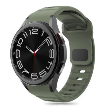 Tech-Protect Silicone Line remienok na Samsung Galaxy Watch 4 / 5 / 5 Pro / 6 / 7 / FE, olive