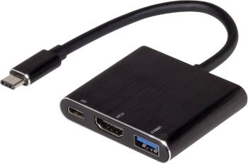 USB / HDMI adaptér Renkforce rf-USBV-01, [1x USB-C ™ zástrčka - 1x HDMI zásuvka, USB 3.2 gen. 1 zásuvka A, USB-C ™ zásuv