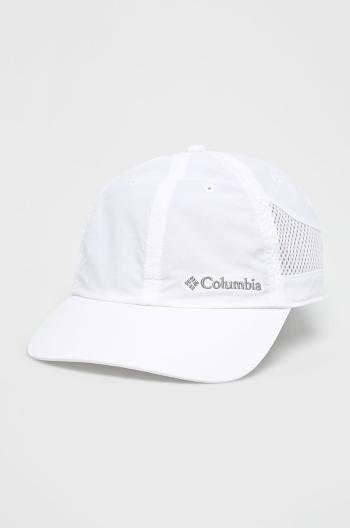 Čiapka Columbia biela farba, s potlačou
