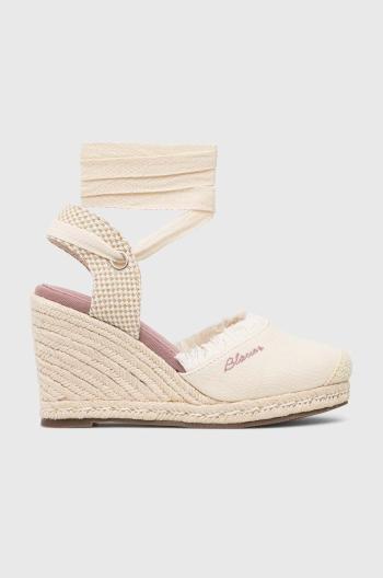 Espadrilky Blauer Wells béžová farba, na kline, S3WELLS01