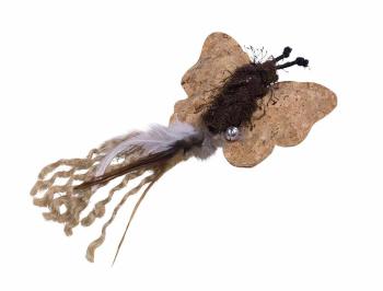 Nobby Korkový motýľ s dlhým chvostom a pridaným catnipom 18 cm