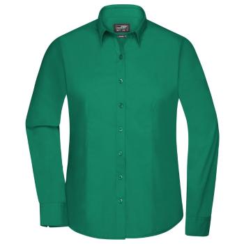 James & Nicholson Dámska košeľa s dlhým rukávom JN677 - Írska zelená | M