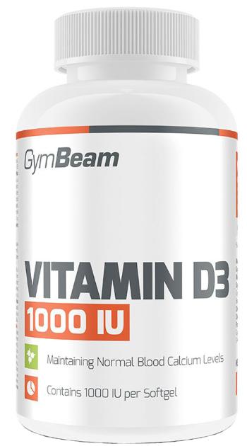 GymBeam Vitamín D3 1000 IU Fudge brownie 120 kapsúl