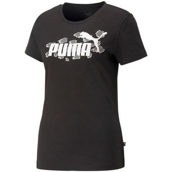 Puma  Tričká s krátkym rukávom Ess Animal  Čierna