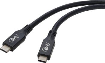 Renkforce #####USB-Kabel USB 4.0 #####USB-C™ Stecker 0.80 m čierna hliníková zástrčka
