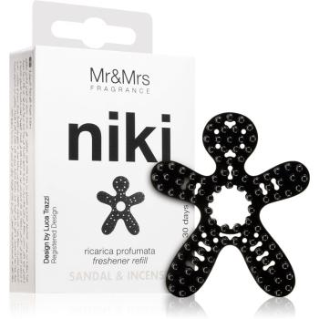 Mr & Mrs Fragrance Niki Sandal & Incense vôňa do auta náhradná náplň 1 ks