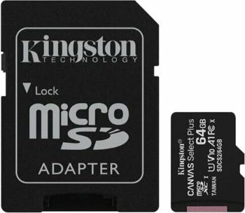 Kingston 64GB microSDXC Canvas Plus UHS-I Gen 3