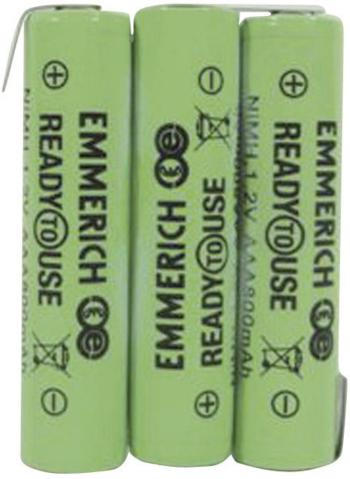 Emmerich ReadyToUse 3AAA-ZLF akupack - sada nabíjacích batérií 3x micro (AAA) spájkovacia špička v tvare Z Ni-MH 3.6 V 8
