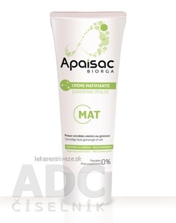 Apaisac BIORGA Zmatňujúci krém zelená rada (Mattifying Cream) 1x40 ml