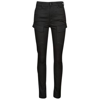 G-Star Raw  Nohavice Cargo Kafey Cargo Ultra High Skinny  Čierna