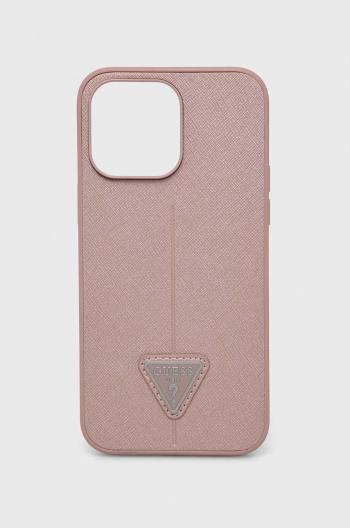 Puzdro na mobil Guess iPhone 14 Pro Max 6,7'' ružová farba