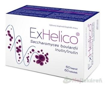 ExHelico s kmeňom kvasiniek Saccharomyces boulardii 60 kapsúl