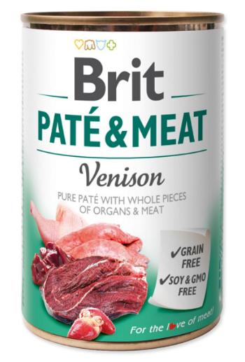 Brit Paté & Meat Venison 400g konzerva