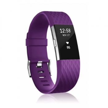 Fitbit Charge 2 Silicone Diamond (Large) remienok, Purple (SFI002C12)