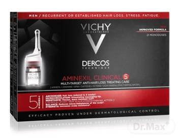 VICHY Dercos Aminexil Clinical 5 Multiúčelová kúra proti vypadávaniu vlasov pre mužov 21 x 6 ml - na rast vlasov