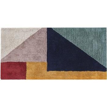 Bavlnený koberec 80 × 150 cm viacfarebný JALGAON, 303089 (beliani_303089)