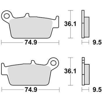 Braking brzdové doštičky (semi-metalická zmes SM1) (2 ks) M501 – 118 (M501-118)