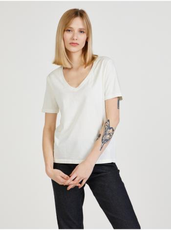 Biele basic tričko Jacqueline de Yong Farock